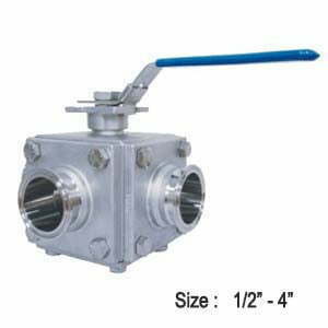 Ball Valve : 3,4,5 Way Sanitary Ball Valves