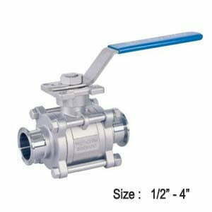 Ball Valve : 3-PC Sanitary Ball Valves