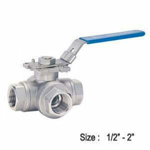 Ball Valve : 3 way Threaded Ball Valves