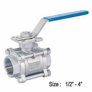 Ball Valve : 3-PC Threaded Ball Valves 1000WOG