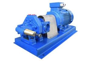 Selfpriming gear pumps on base